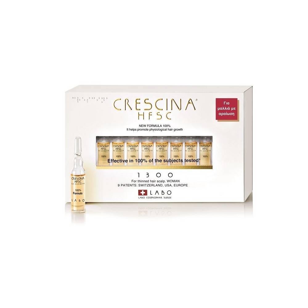 CRESCINA HFSC 100% 1300 WOMAN 20 vials κατά της αραίωσης των μαλ