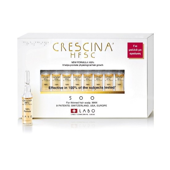 CRESCINA HFSC 100% 500 MAN 20 vials κατά της αραίωσης των μαλλιώ