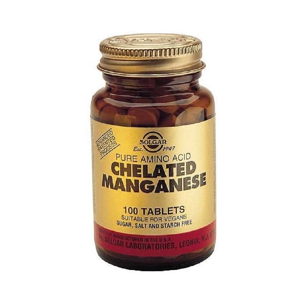 SOLGAR CHELATED MANGANESE 8mg 100 tabs
