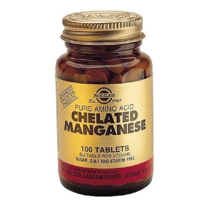 SOLGAR CHELATED MANGANESE 8mg 100 tabs