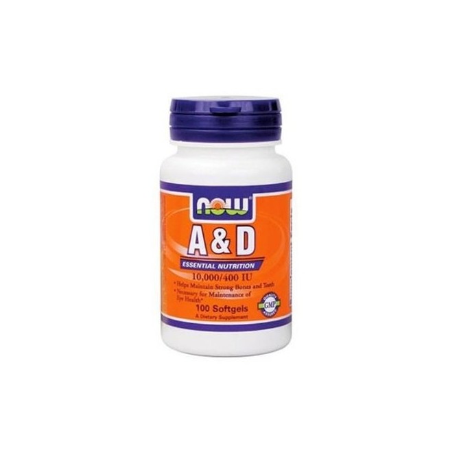 Now Foods Vitamin A & D (10,000 Iu A / 400 Iu D-3) - 100 Softgel