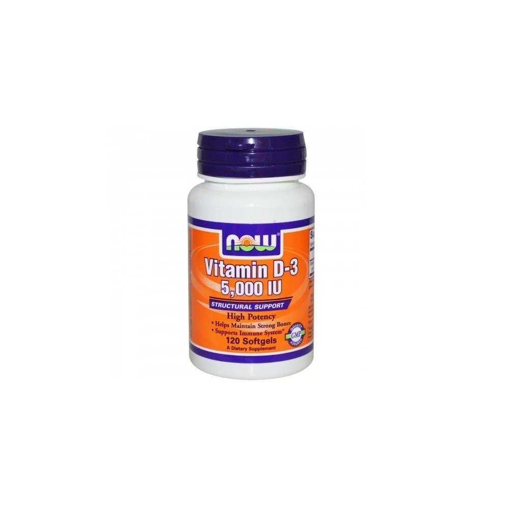 Now Foods Vitamin D-3 5000IU 120 S.Gels