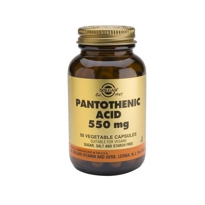 SOLGAR PANTOTHENIC ACID 550mg 50veg.caps