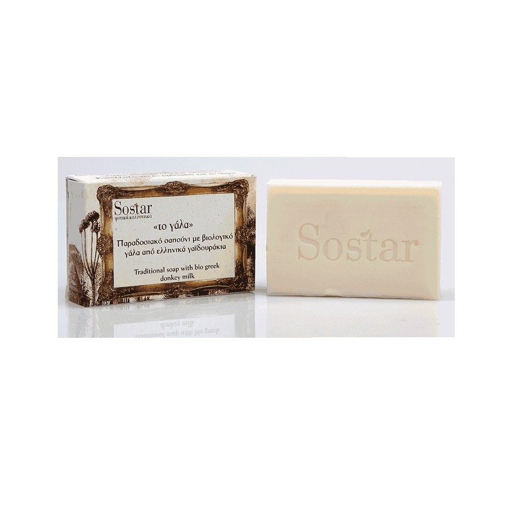 Sostar ΠΑΡΑΔΟΣΙΑΚΟ ΣΑΠΟΥΝΙ ΜΕ ΓΑΛΑ ΓΑΙΔΟΥΡΑΣ 100gr