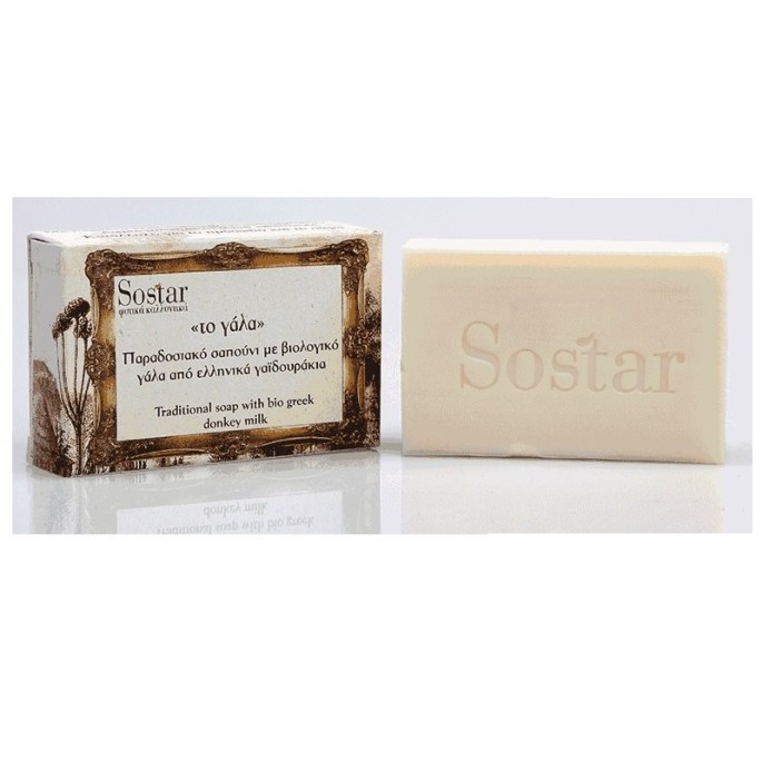 SOSTAR Traditional soap with Organic Greek donkey milk 100gr
