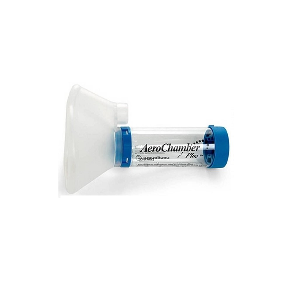 AeroChamber Plus Flow-Vu Anti-Static Valved Holding Chamber over