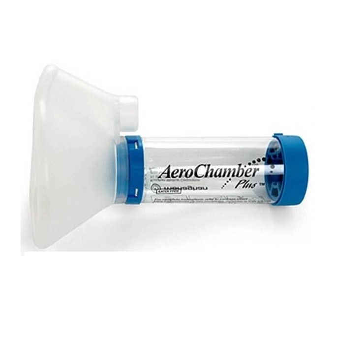 AeroChamber Plus Flow-Vu Anti-Static Valved Holding Chamber over