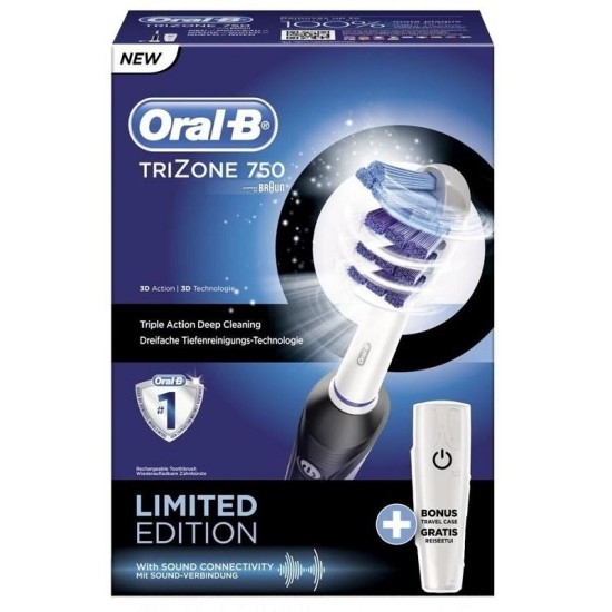 Oral-B Trizone 750 Black ΗΛΕΚΤΡΙΚΗ ΟΔΟΝΤΟΒΟΥΡΤΣΑ