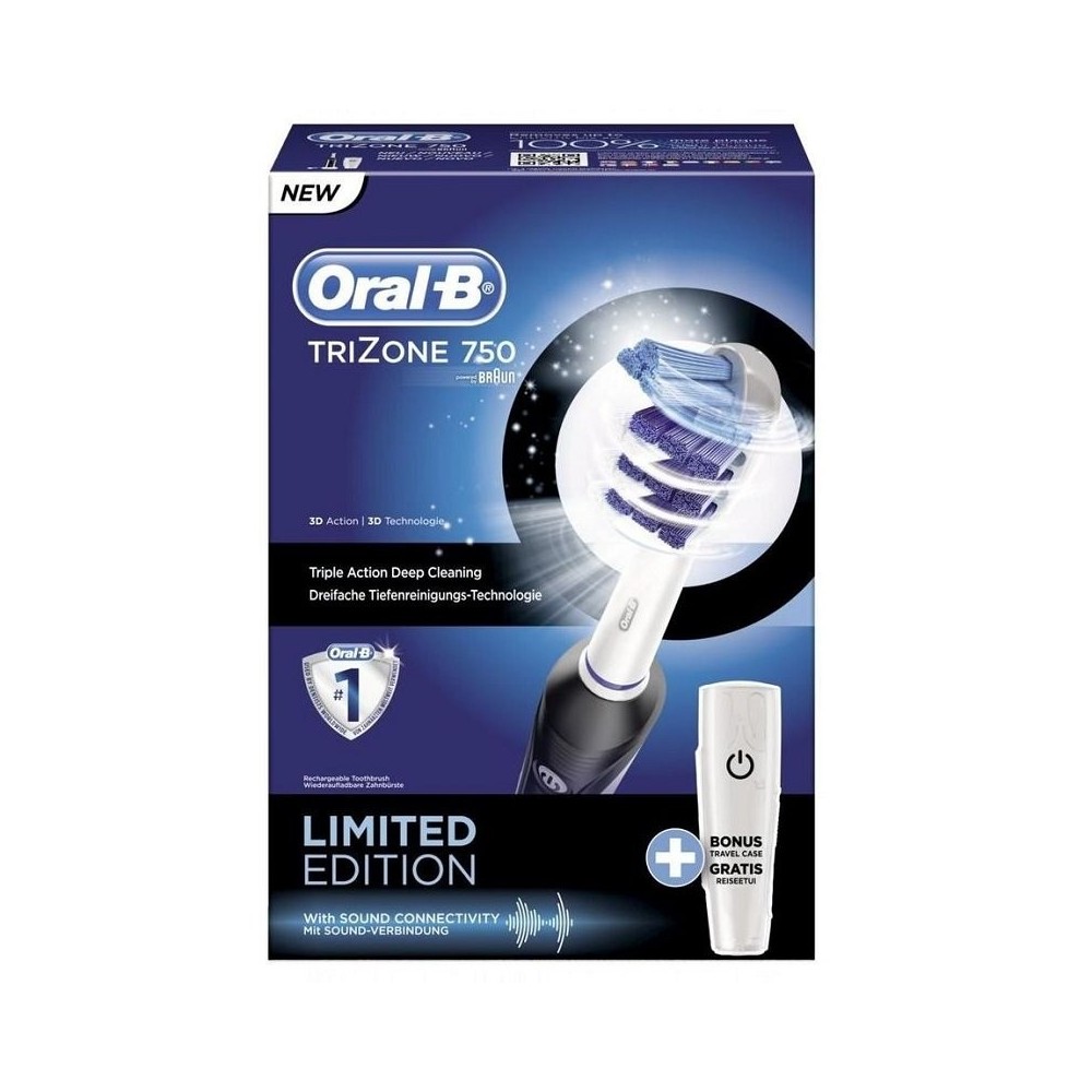 Oral-B Trizone 750 Black ΗΛΕΚΤΡΙΚΗ ΟΔΟΝΤΟΒΟΥΡΤΣΑ