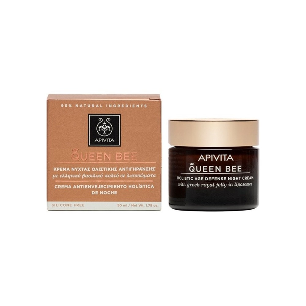 APIVITA QUEEN BEE ΚΡΕΜΑ ΝΥΧΤΑΣ 50ml ΟΛΙΣΤΙΚΗΣ ΑΝΤΙΓΗΡΑΝΣΗΣ