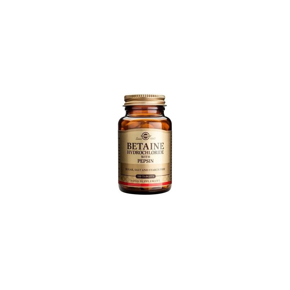 SOLGAR BETAINE HYDROCHLORIDE 100 tabs