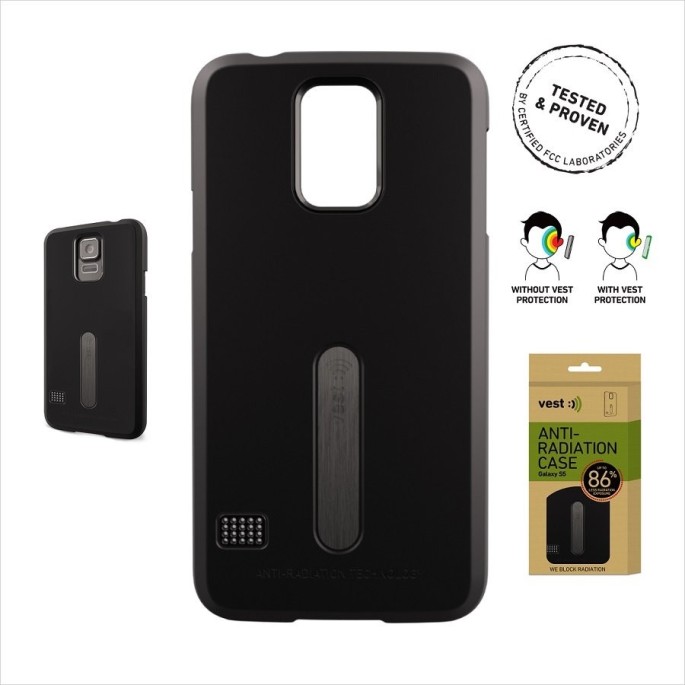 Vest Anti-Radiation case for Samsung Galaxy S5 Black