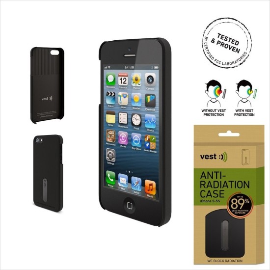Vest anti-radiation case for iPhone 5/5s Black