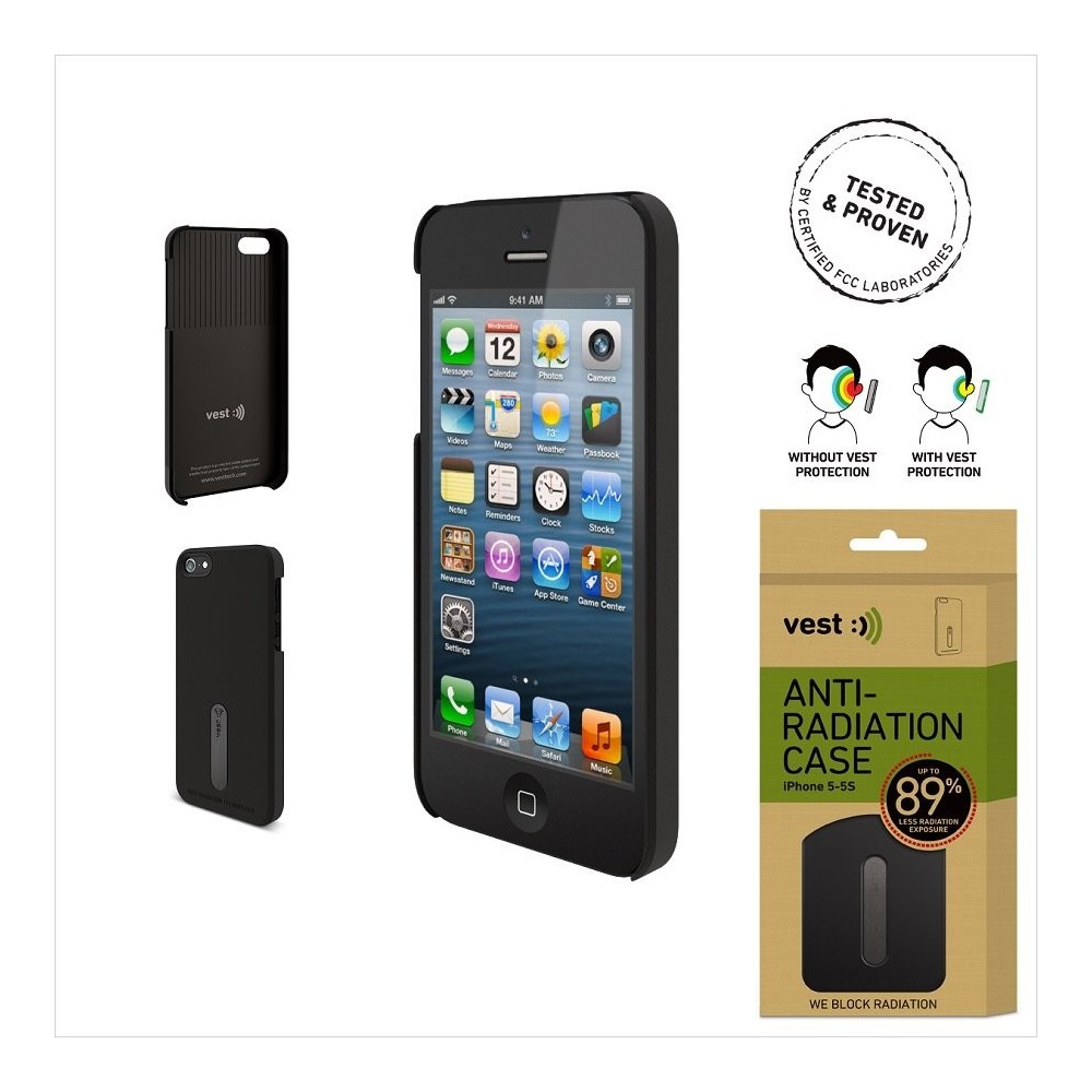 Vest anti-radiation case for iPhone 5/5s Black