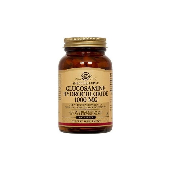 SOLGAR GLUCOSAMINE HCL 1000mg (shellfish-free) tabs 60s