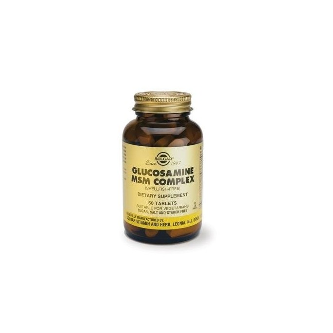 SOLGAR GLUCOSAMINE MSM COMPLEX (shellfish-free) 60 tabs
