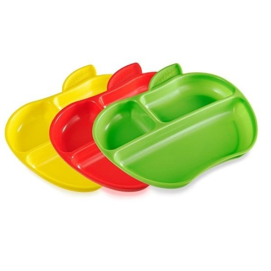 Munchkin Lil' Apple Plates - 3 pack