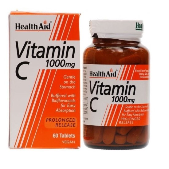 HEALTH AID ΒΙΤΑΜΙΝΗ C Tαμπλέτες 500mg ΔΥΝΑΤΗ με αγριοτριανταφυλλ