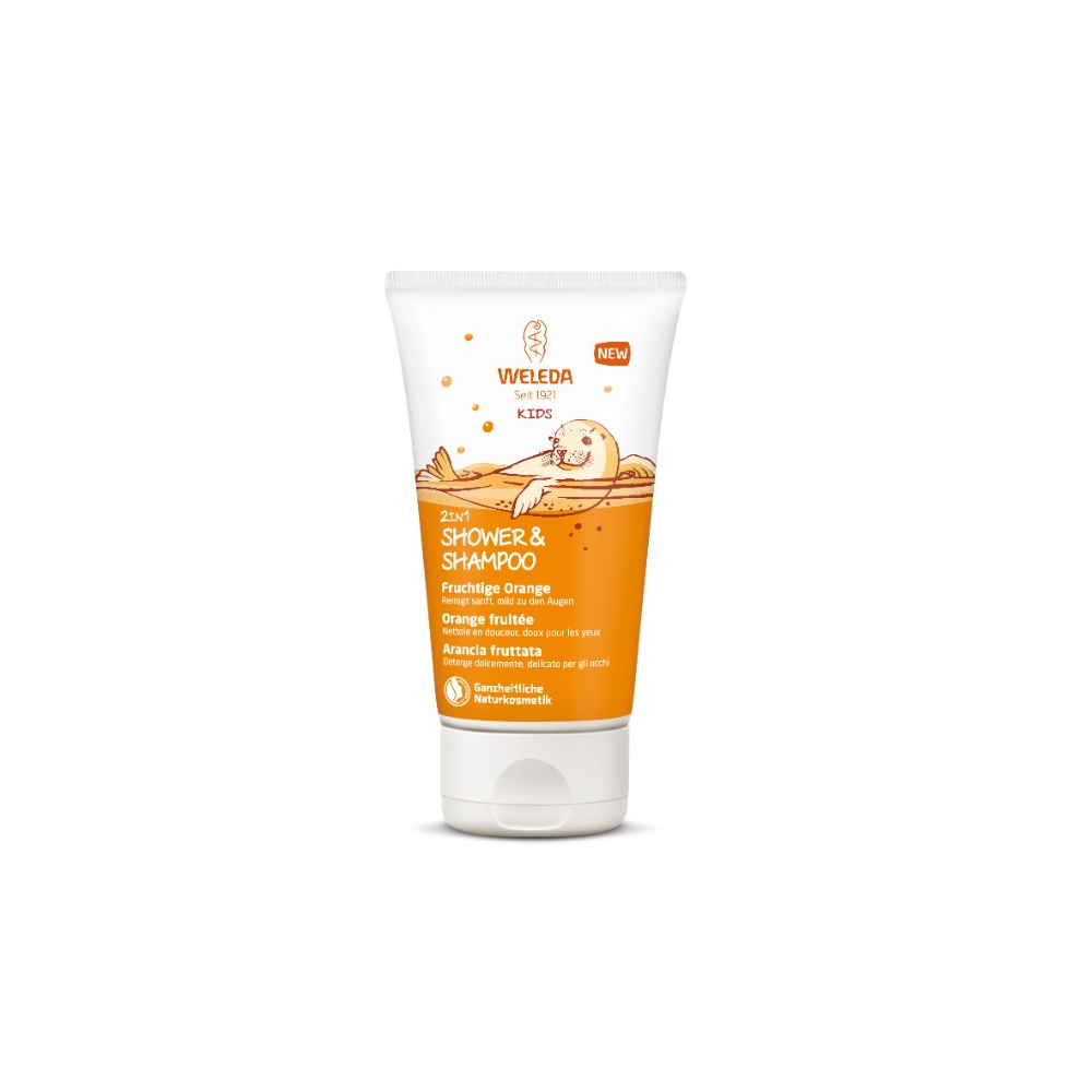Weleda Kids 2 in 1 Shampoo & Body Wash Orange 150ml