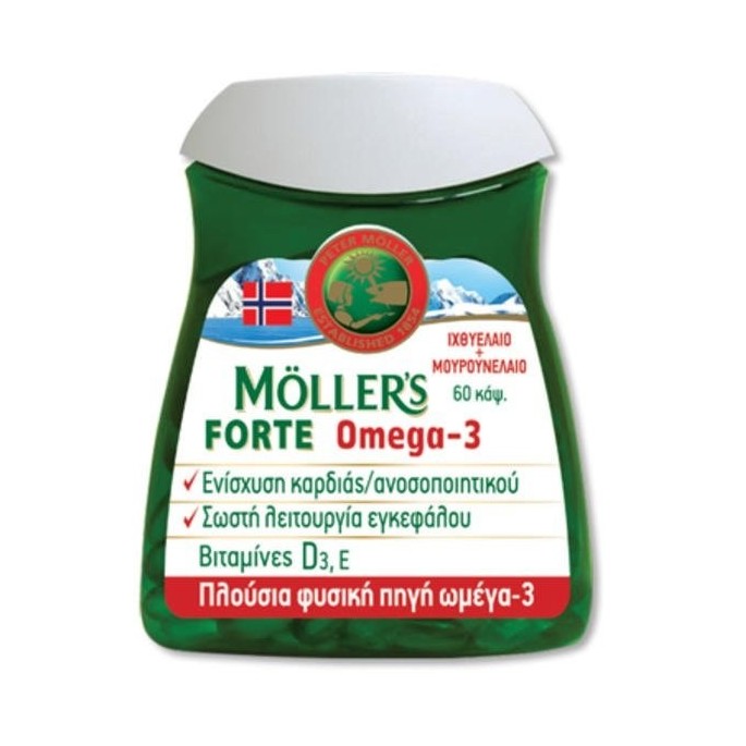 Nature's Plus Moller's Forte Cod Liver Oil OMEGA-3-60caps