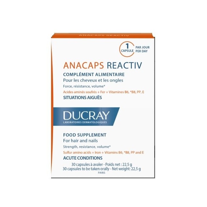 DUCRAY ANACAPS REACTIV 30CAPS ΕΠΟΧΙΑΚΗ ΤΡΙΧΟΠΤΩΣΗ