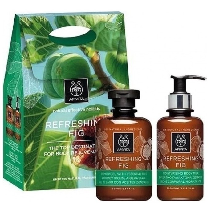 APIVITA REFRESING FIG SET Showergel200ml+Body Milk 200ml