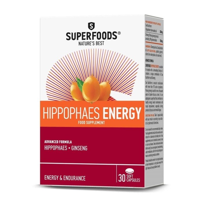 Superfoods HIPPOPHAES ENERGY 30caps