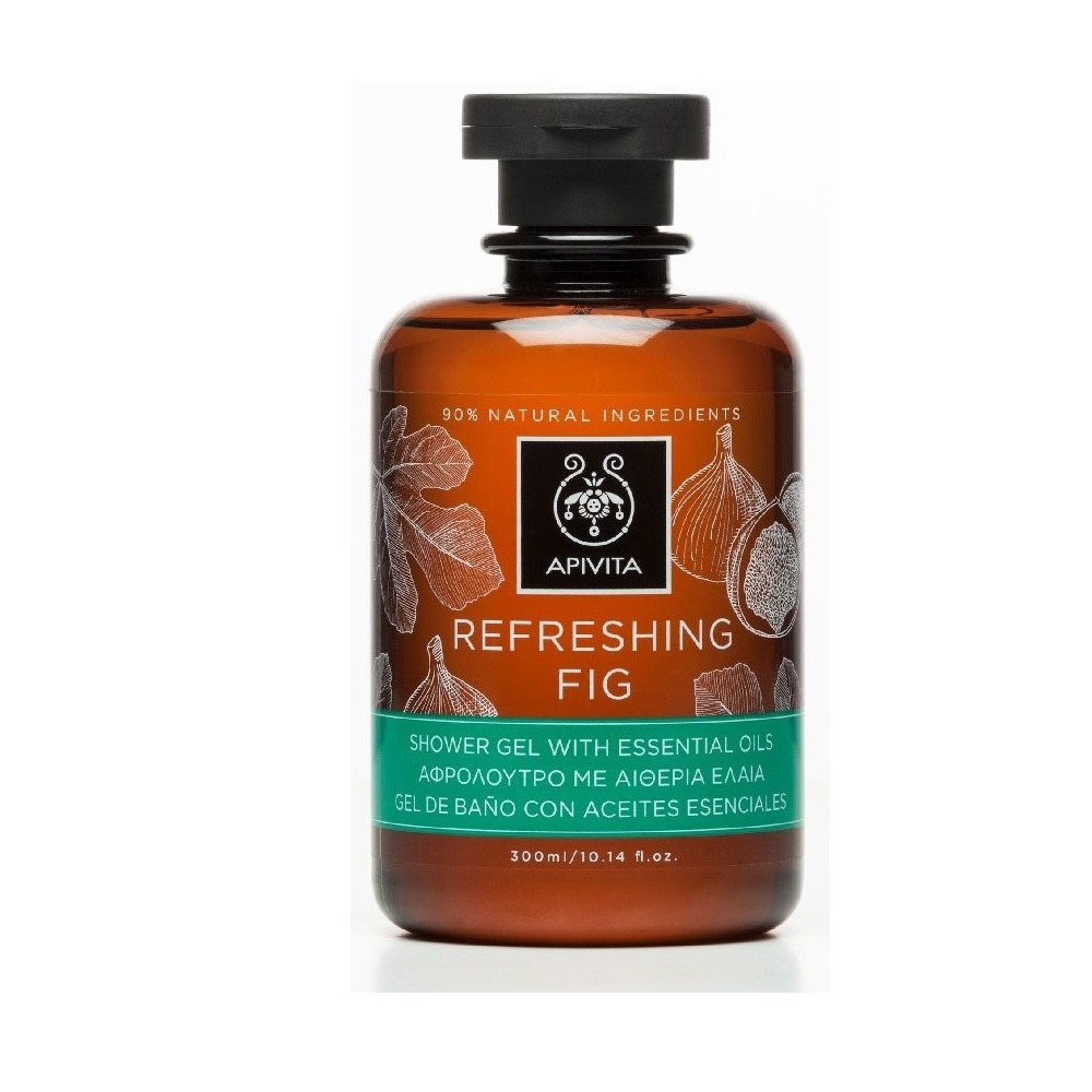 APIVITA  REFRESHING FIG Shower Gel with Essential Oils 300ml