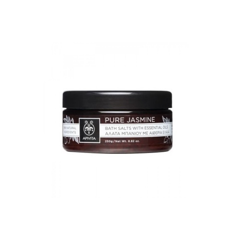 Apivita Pure Jasmine Άλατα Μπάνιου με Αιθέρια Έλαια 250gr