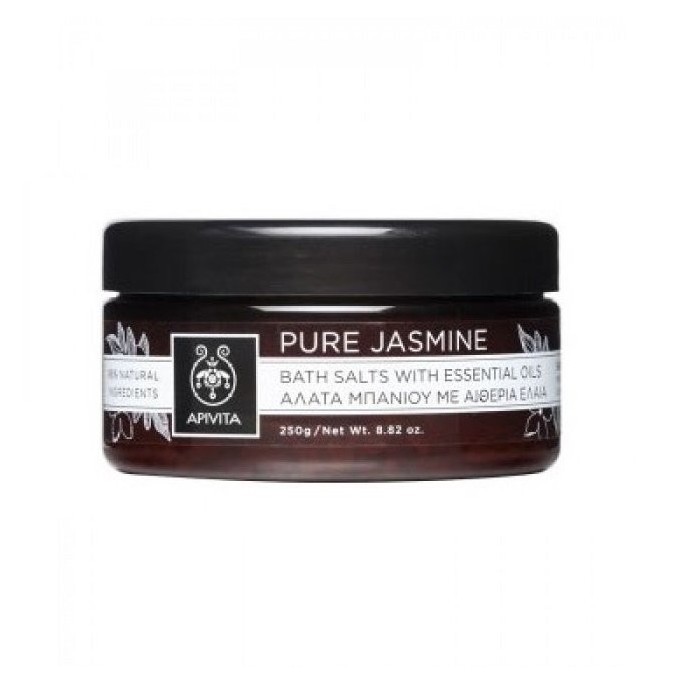 Apivita Pure Jasmine Άλατα Μπάνιου με Αιθέρια Έλαια 250gr