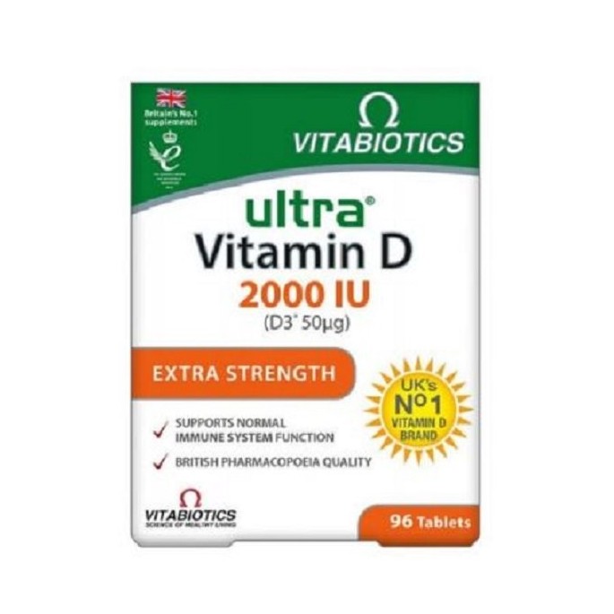 Vitabiotics Ultra Vitamin D 2000IU Extra Strength Vitamin D3-96t