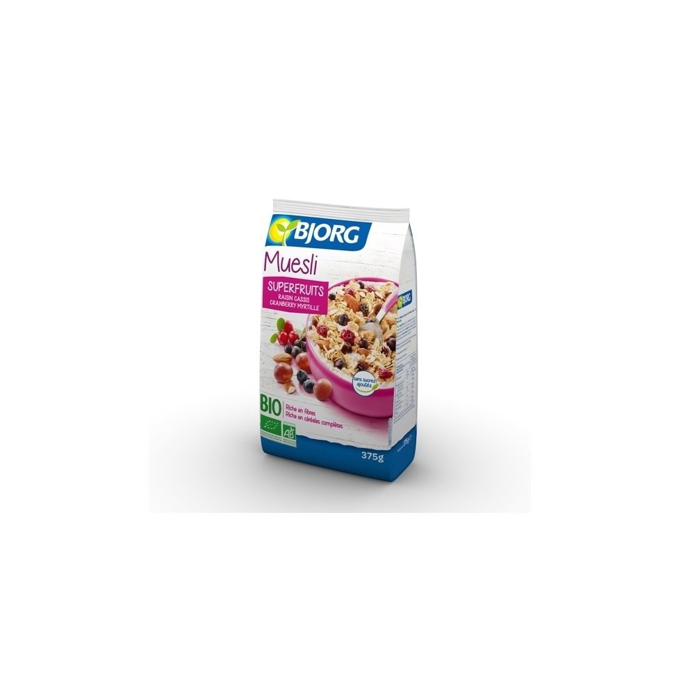 BJORG Muesli with Superfruits no added sugar 375gr