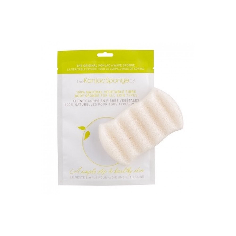 The Simply Konjac Sponge 6 Waves White