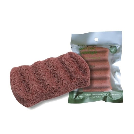 The Simply Konjac Sponge 6 Waves Red