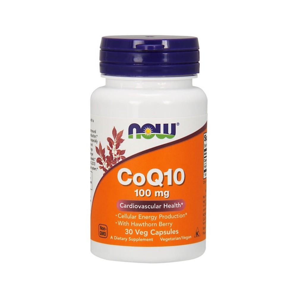 NOWFOODS COQ10 100MG 30VCAPS WITH HAWTHORN BERRY