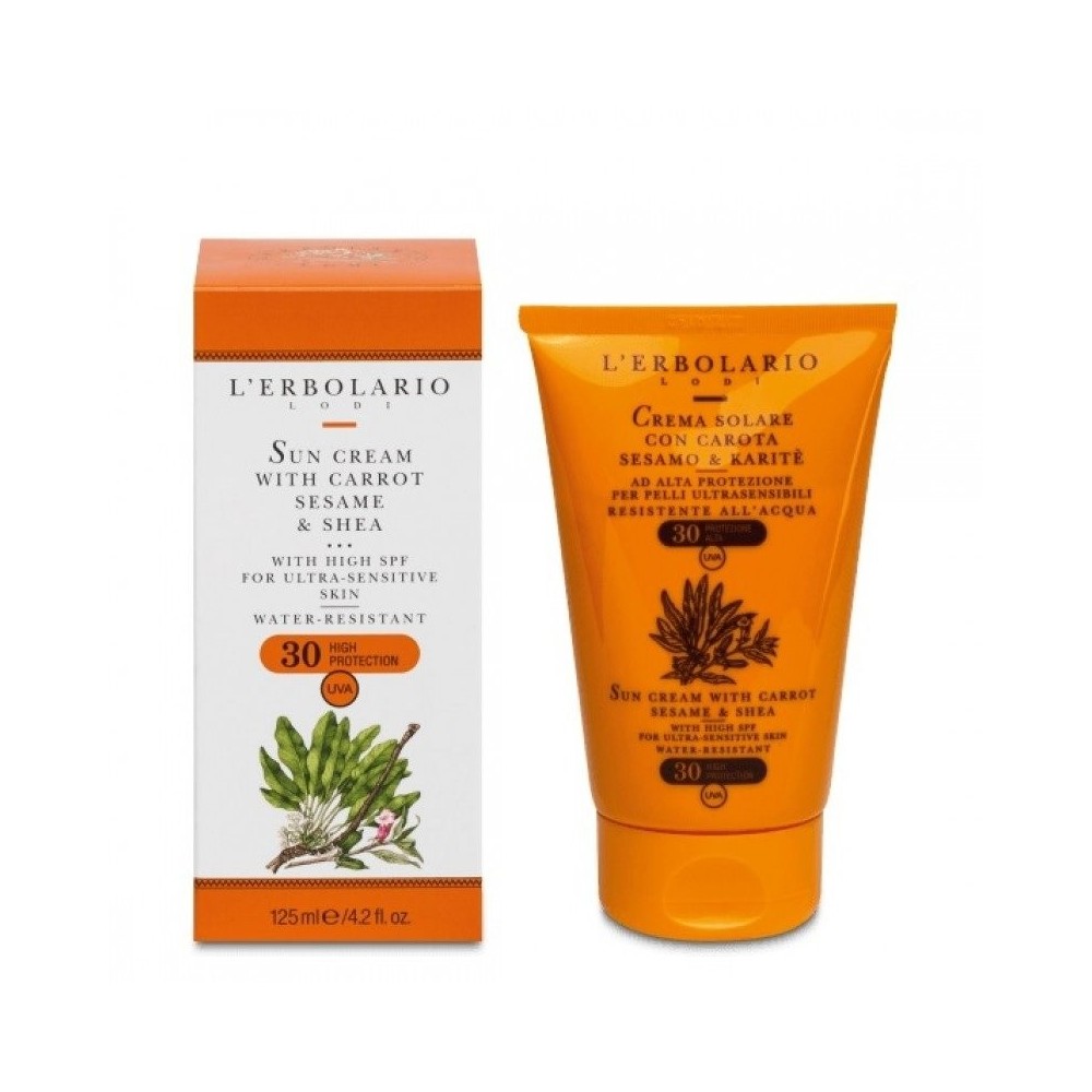 L'Erbolario Crema solare SPF30 Αντιηλιακή Κρέμα με Καρότο για πο