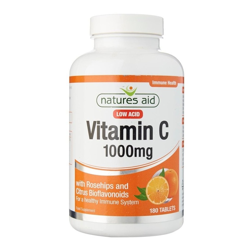 NATURES AID Vitamin C 1000mg Low Acid - 180 tabs