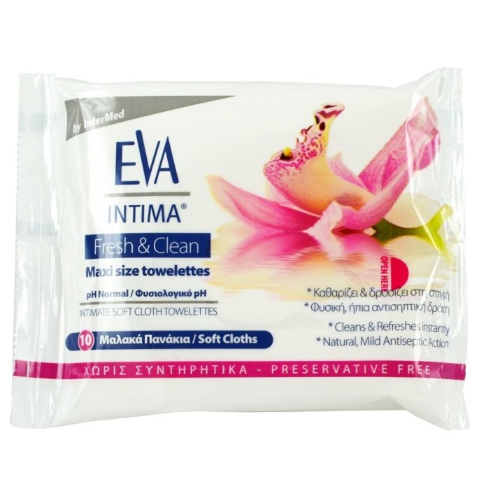 INTERMED EVA INTIMA POCKET SIZE TOWELETTES - 10pcs