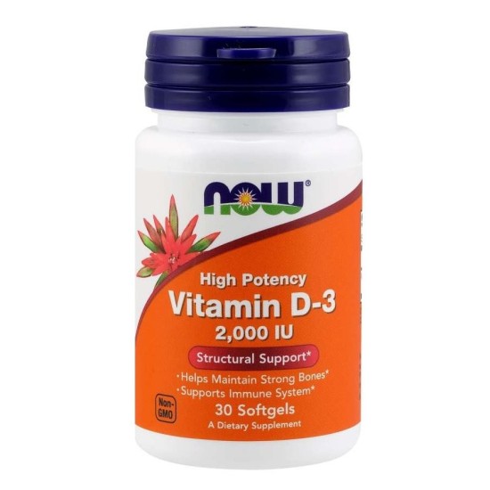 NOW Vitamin D-3 2000iu - 30 softgels