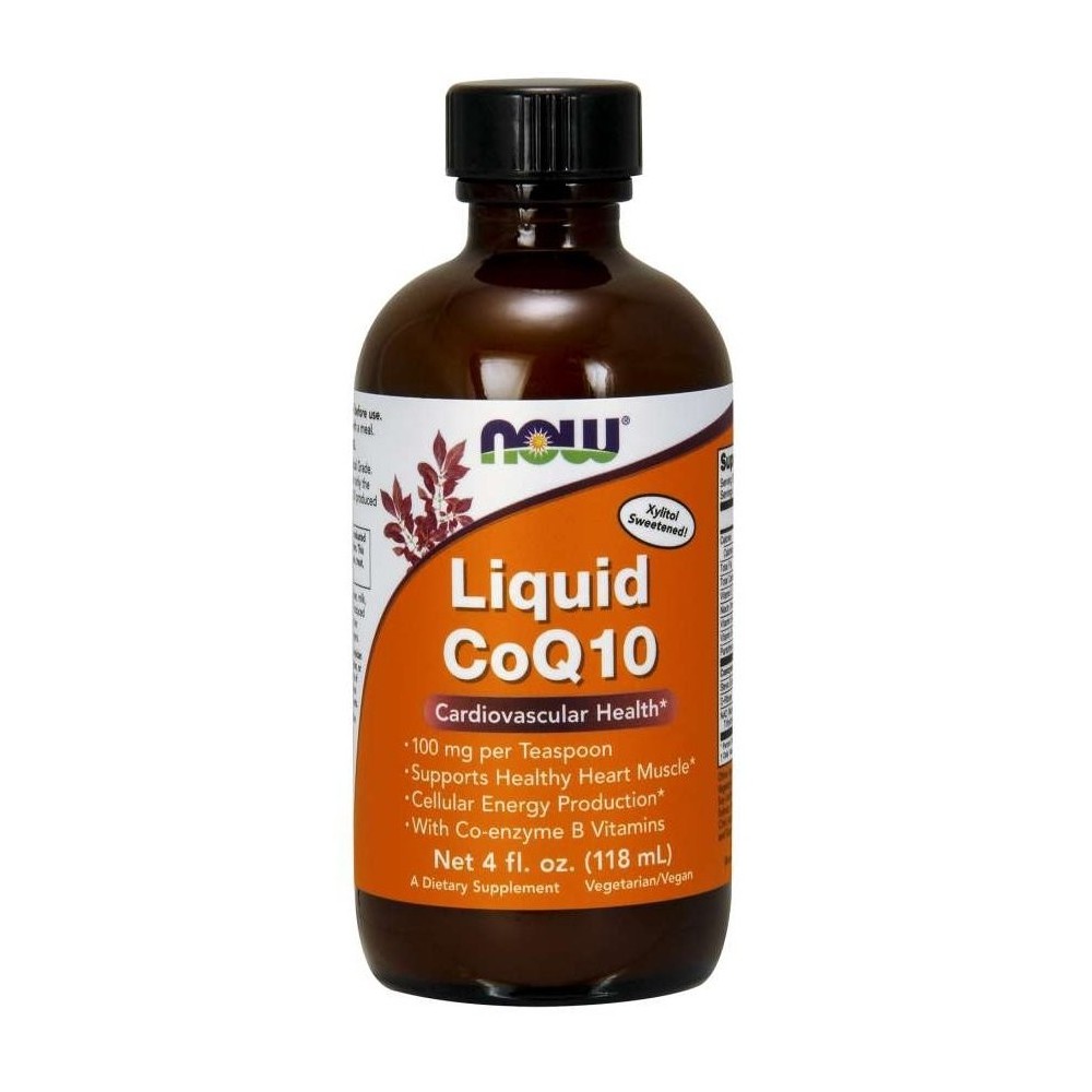NOW CoQ10 100mg Liquid Orange Flavor - 4oz. (119ml)