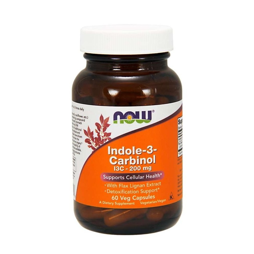 NOW Indole-3-Carbinol 13C/200mg - 60 Vcaps