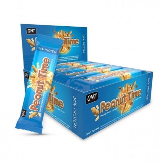 QNT Peanut Time Bars Caramel - 12x60g