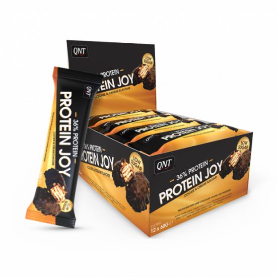 QNT Protein Joy Bar Cookie & Cream - 12x60g