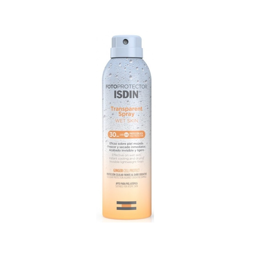 ISDIN TRANSPARENT SPRAY WET SKIN GINGER CELL PROTECTION SPF30 250ml