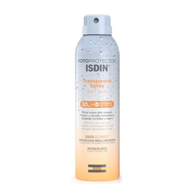 ISDIN TRANSPARENT SPRAY WET SKIN GINGER CELL PROTECTION SPF30 250ml