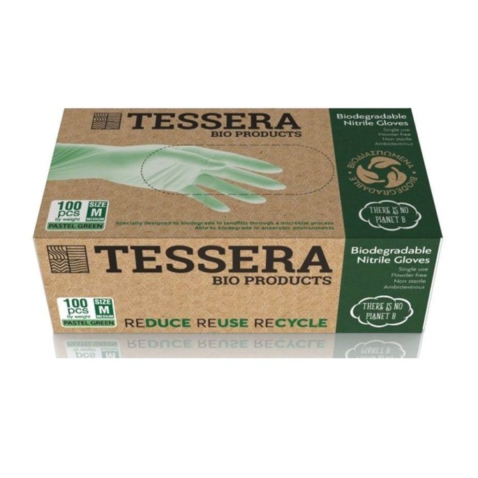 TESSERA - Εξεταστικά Γάντια Νιτριλίου Χωρίς Πούδρα Μedium - 100τεμ.