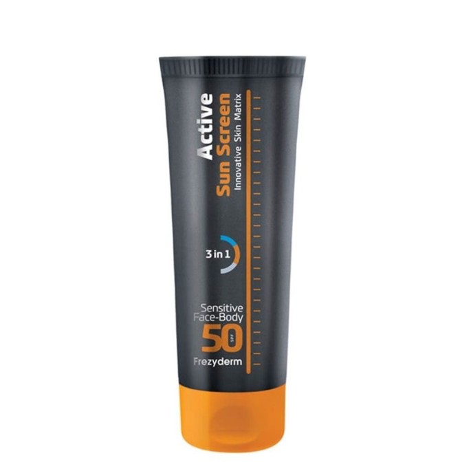 Frezyderm Active Sun Screen Sensitive Face and Body SPF50 150ml