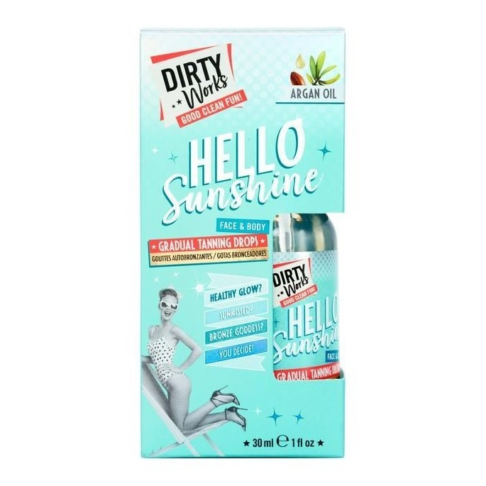 DIRTY WORKS Hello Sunshine Face & Body Tanning Drops 30ml