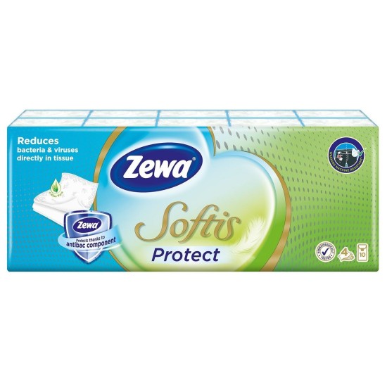 ZEWA Softis Protect Pocket Tissues 4ply - 10pcs