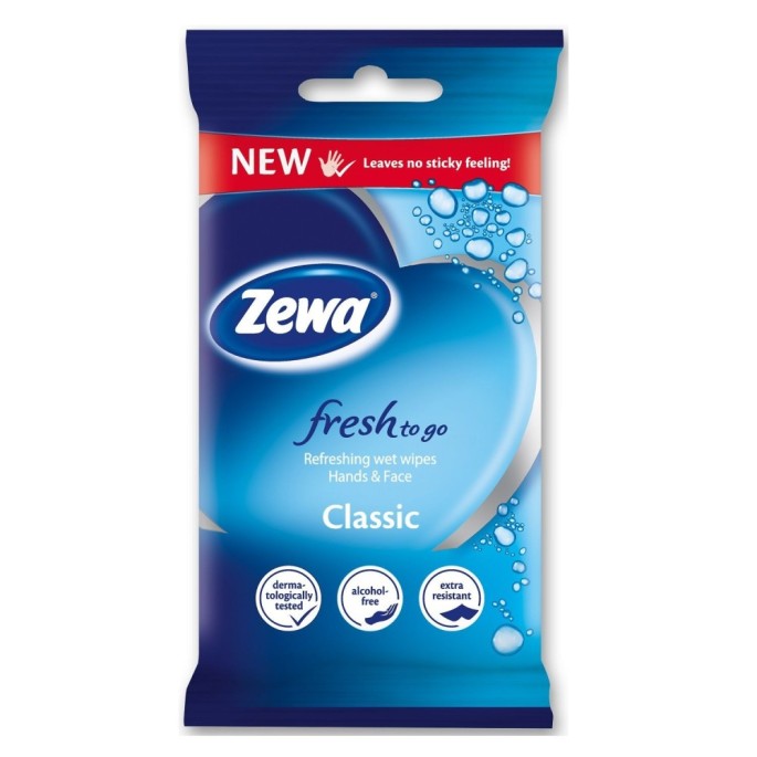 ZEWA Fresh to Go Classic Wet Wipes - 10pcs
